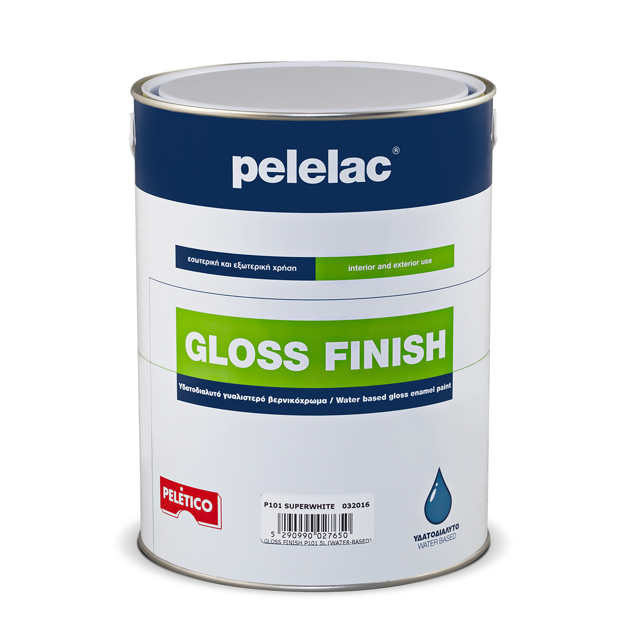 PELELAC® GLOSS FINISH OFF-WHITE P102 2.5L ΥΔΑΤΟΔΙΑΛΥΤΟ ΧΡΩΜΑ