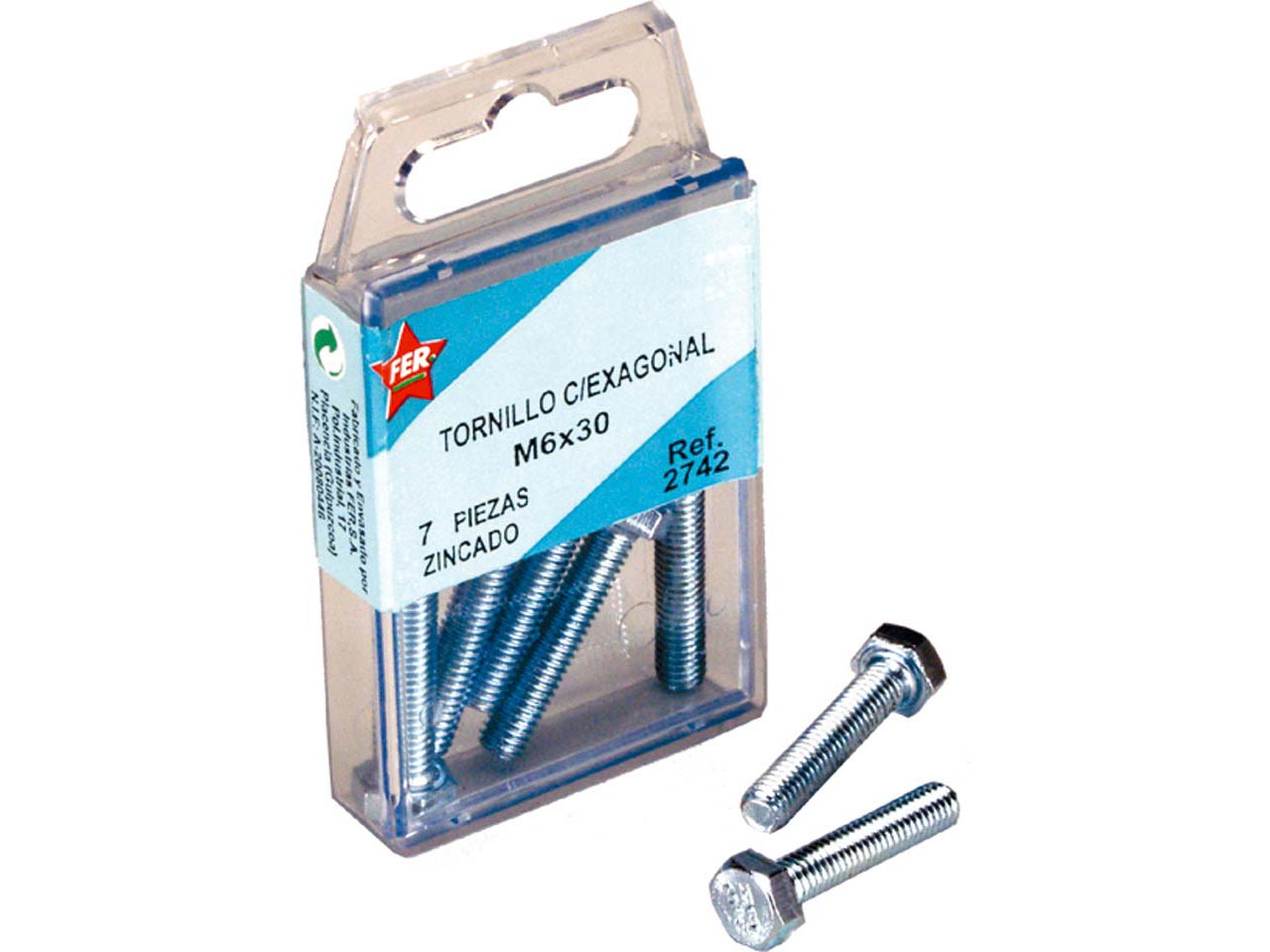 FER 3PCS HEX BOLD SCREWS M8x40