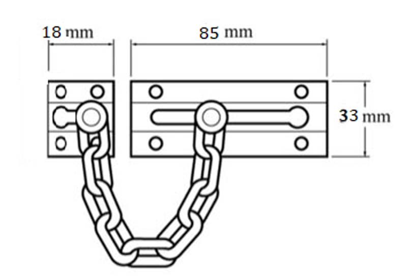 DOOR CHAIN NICKEL MAT