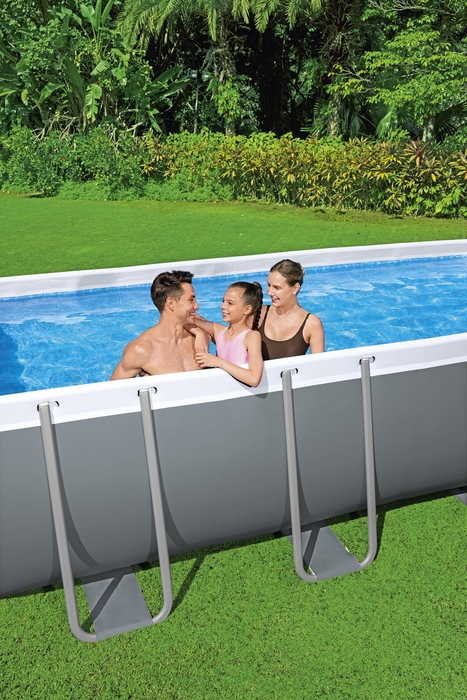 BESTWAY 56465 POWER STEEL RECTANGULAR FRAME POOL SET 549CM X 274CM X 122CM