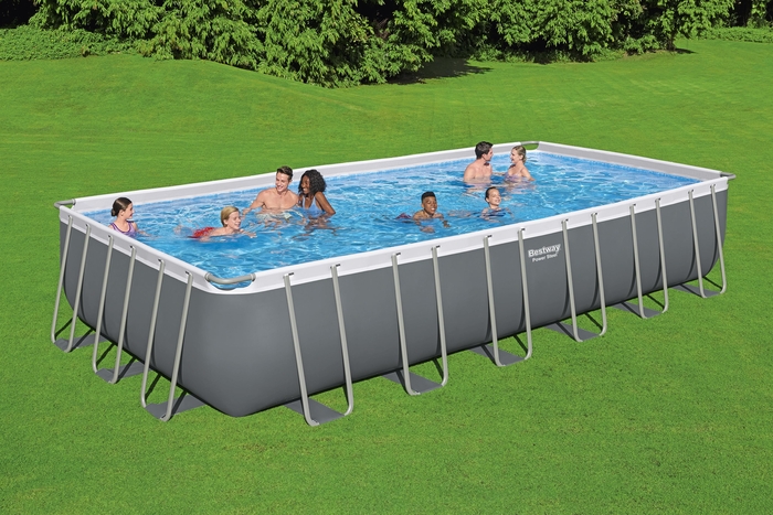 BESTWAY 56474 POWER STEEL RECTANGULAR FRAME POOL SET 732CM X 366CM X 132CM