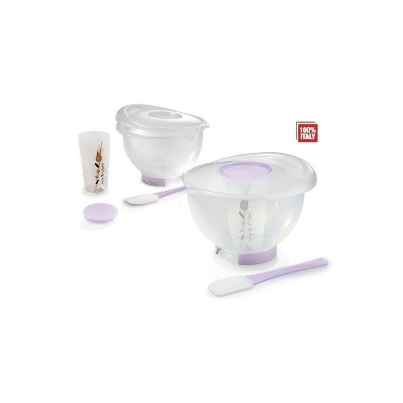 SNIPS MIX BOWL 3L & SHAKE 0.5L WITH SPATULA