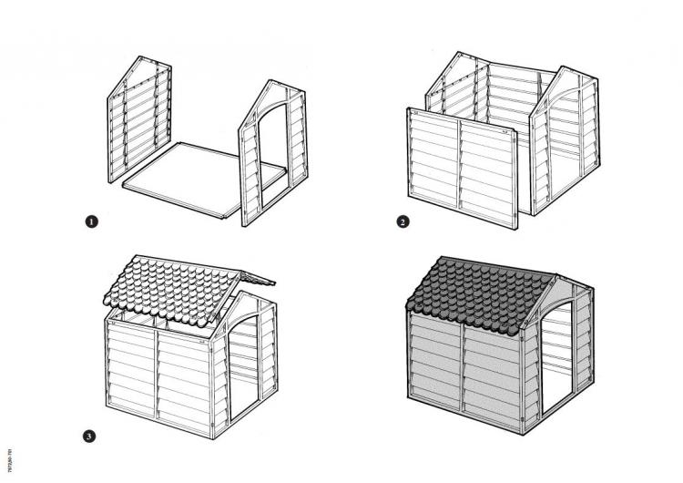 STARPLAST DOG HOUSE BEIGE/MOCCA L