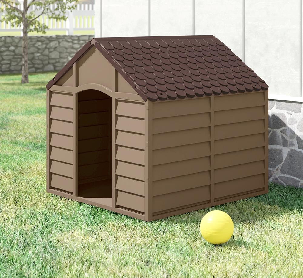 STARPLAST DOG HOUSE BEIGE/MOCCA L