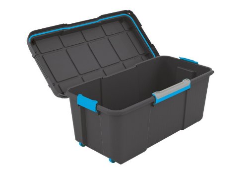 KIS SCUBA BOX L BLACK/BLUE CLIPS 74L 