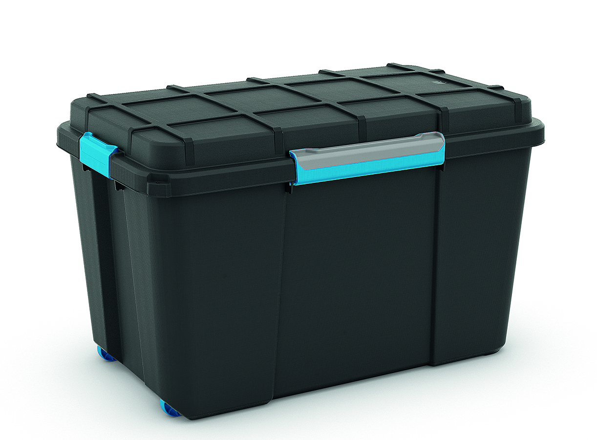 KIS SCUBA BOX XL BLACK/BLUE CLIPS 106L 