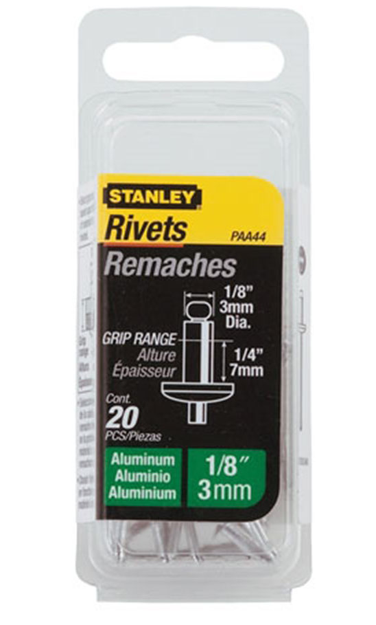 STANLEY ALUMINIUM RIVETS 1/8X1/4(X20)