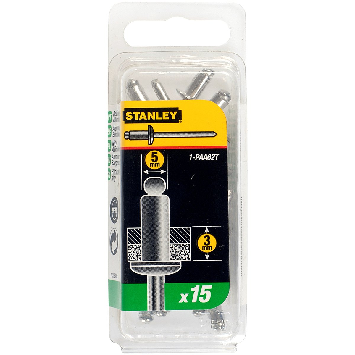 STANLEY ALUMNI RIVETS 3/16X1/8X15.