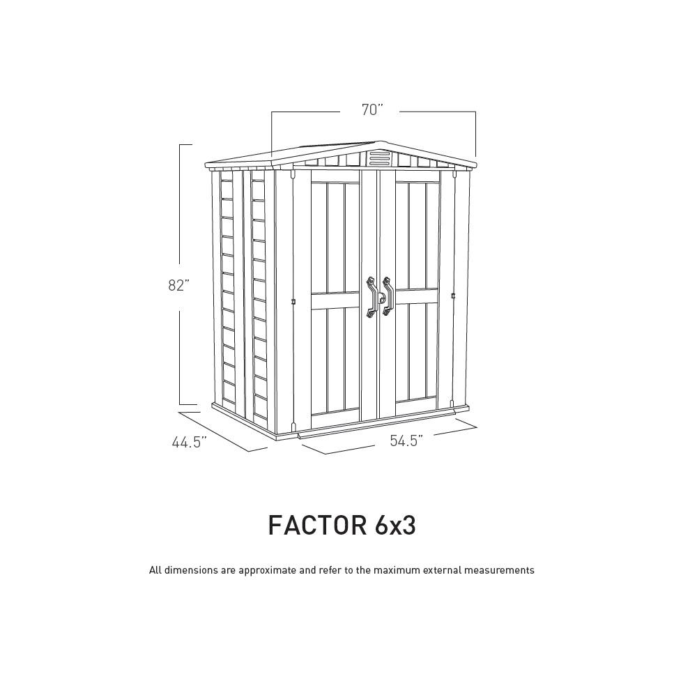 KETER FACTOR SHED 6X3FT