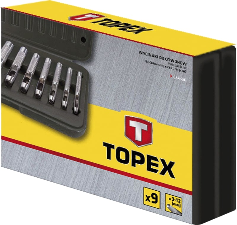 TOPEX 9PCS SET HOLE PUNCH