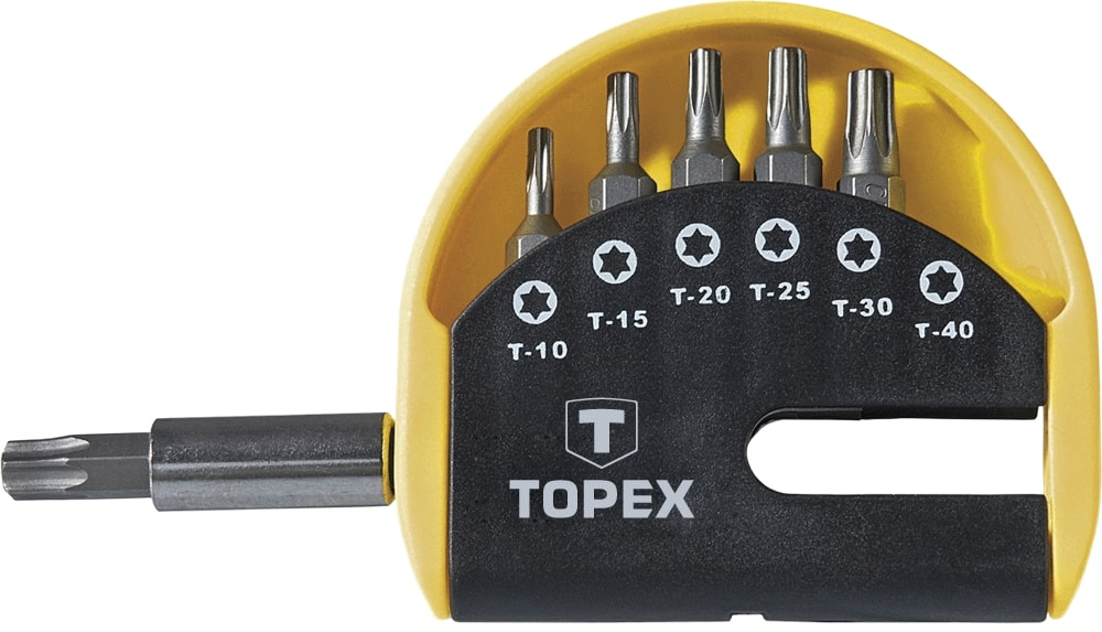 TOPEX 7PCS BIT SET TORX&MAG HO