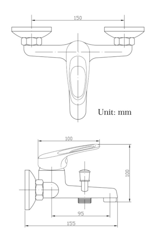 HOFER LIO BATH MIXER