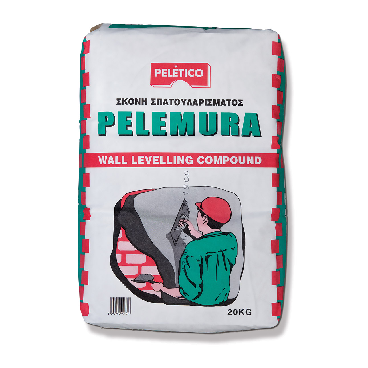 PELEMURA® ΕΣΩΤΕΡΙΚΟΥ ΧΩΡΟΥ ΛΕΠΤΟΚΟΚΚΗ ΣΚΟΝΗ ΣΠΑΤΟΥΛΑΡΙΣΜΑΤΟΣ 20KG