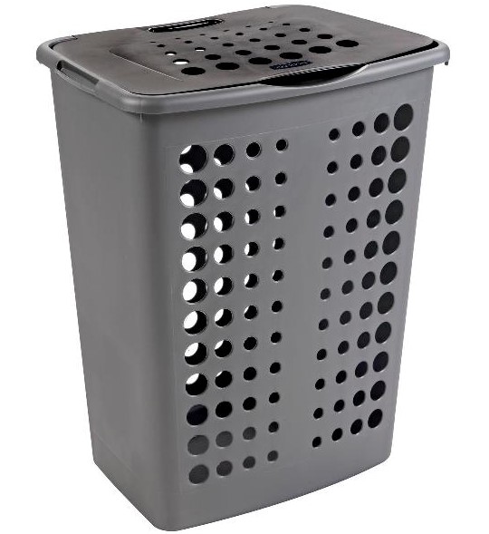 CURVER SILVER LAUNDRY BASKET 60LTR