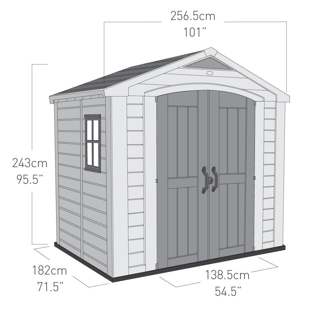 KETER FACTOR SHED 8X8FT