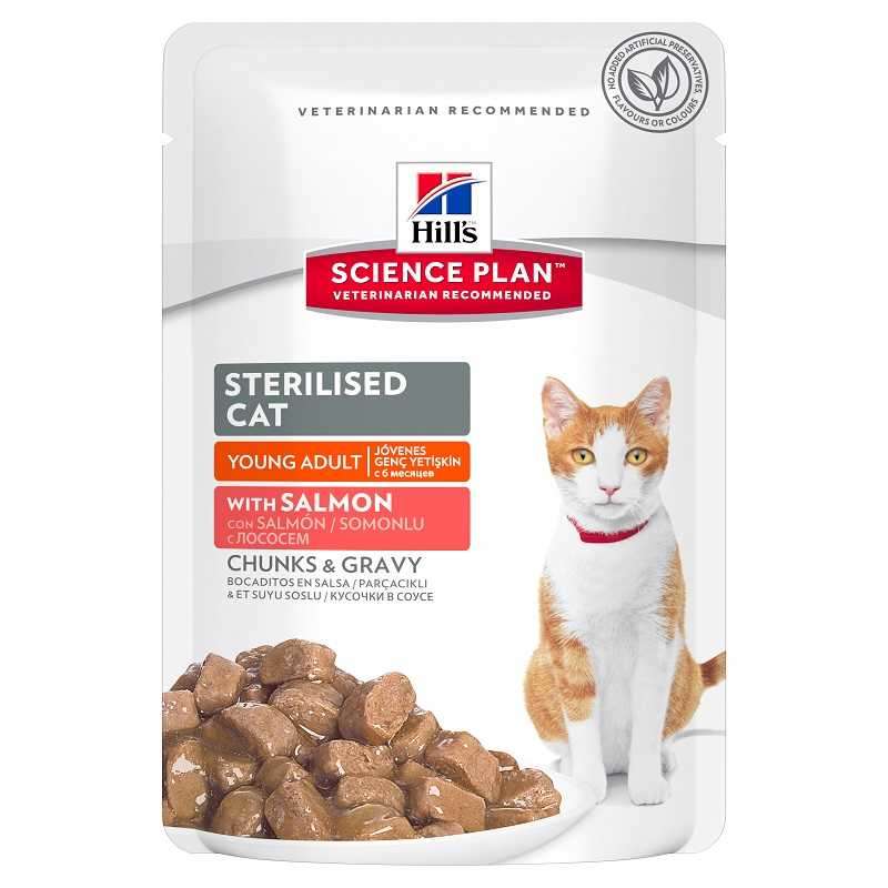 HILLS SCIENCE PLAN ADULT CAT STERILIZED SALMON 85GR