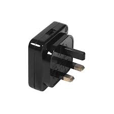 BG MASTERPLUG USB CHARGER 1000MA BLACK