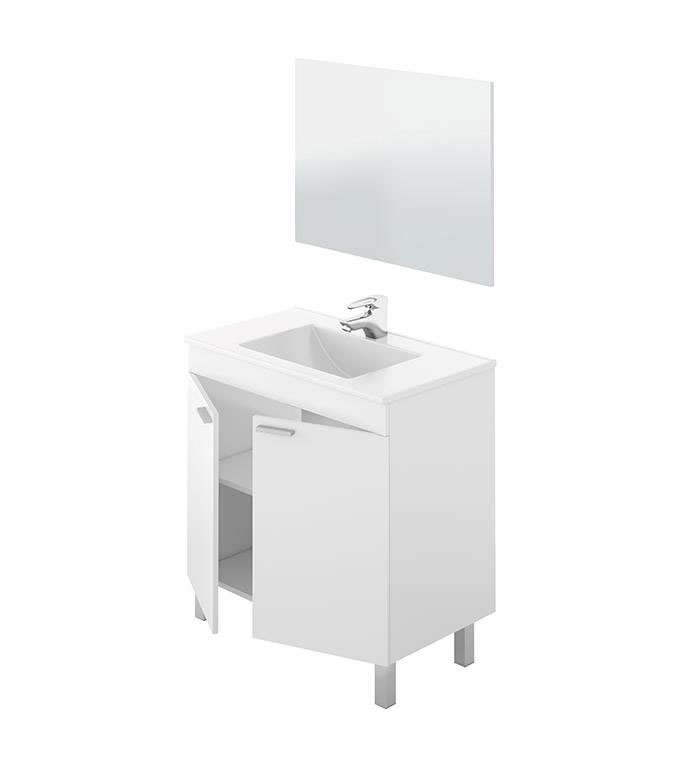 FORES 305480BO CABINET+MIRROR+SINK WHITE