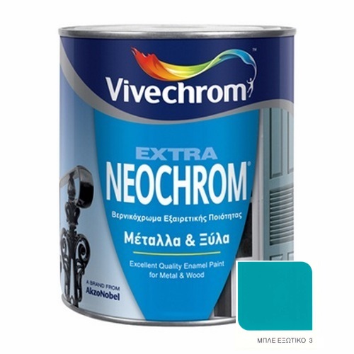 VIVECHROM EXOTIC BLUE 3 NEOCHROM EXTRA GLOSSY VARNISH PAINT 750ML