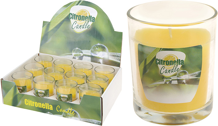 CITRONELLA CANDLE IN GLASS POT