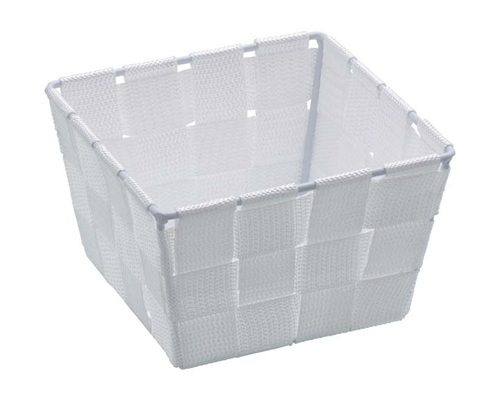 WENKO BASKET MINI SQ.WHITE ADRIA