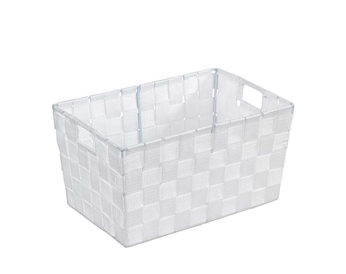 WENKO BASKET SMALL WHITE ADRIA