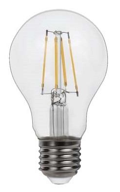 J&C LED 4W FILAMENT BULB A60 E27 400LM 3000K CLEAR