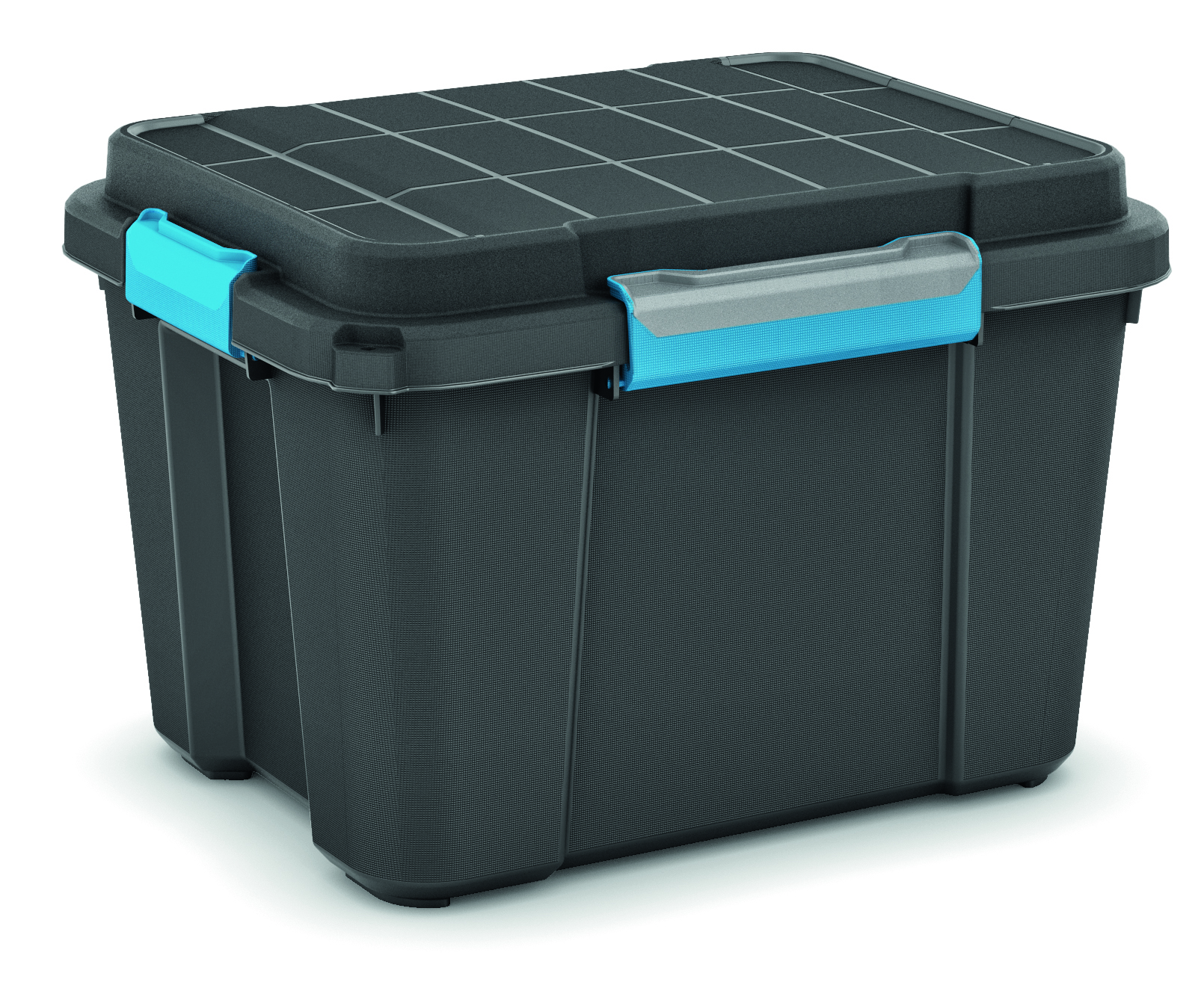 KIS SCUBA BOX M BLACK/BLUE CLIPS 43L