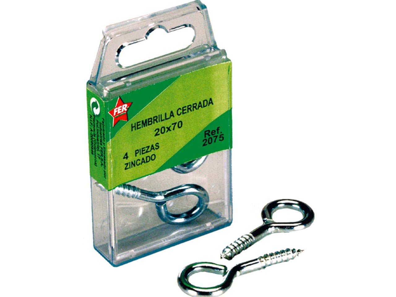 FER 4PCS O HOOK ZINC 20x70