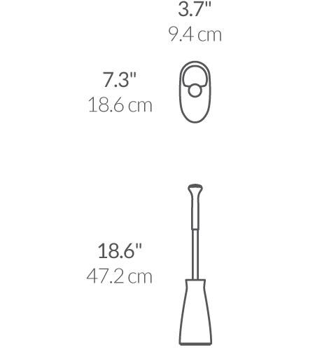 SIMPLEHUMAN ΒΡΟΥΤΣΑ ΤΟΥΑΛΕΤΑΣ ΜΑΥΡΗ