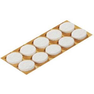 P W 6PCS 28mm SET FELTS WHITE