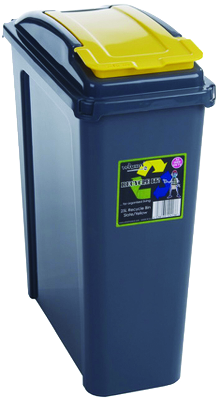 RECYCLE SLIM BIN 25L GRAPH/YEL