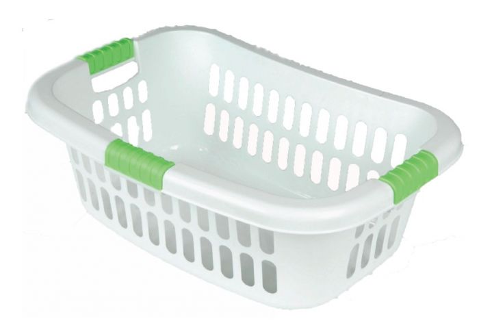 VIOMES LAUNDRY BASKET RECTANGULAR 36L WHITE