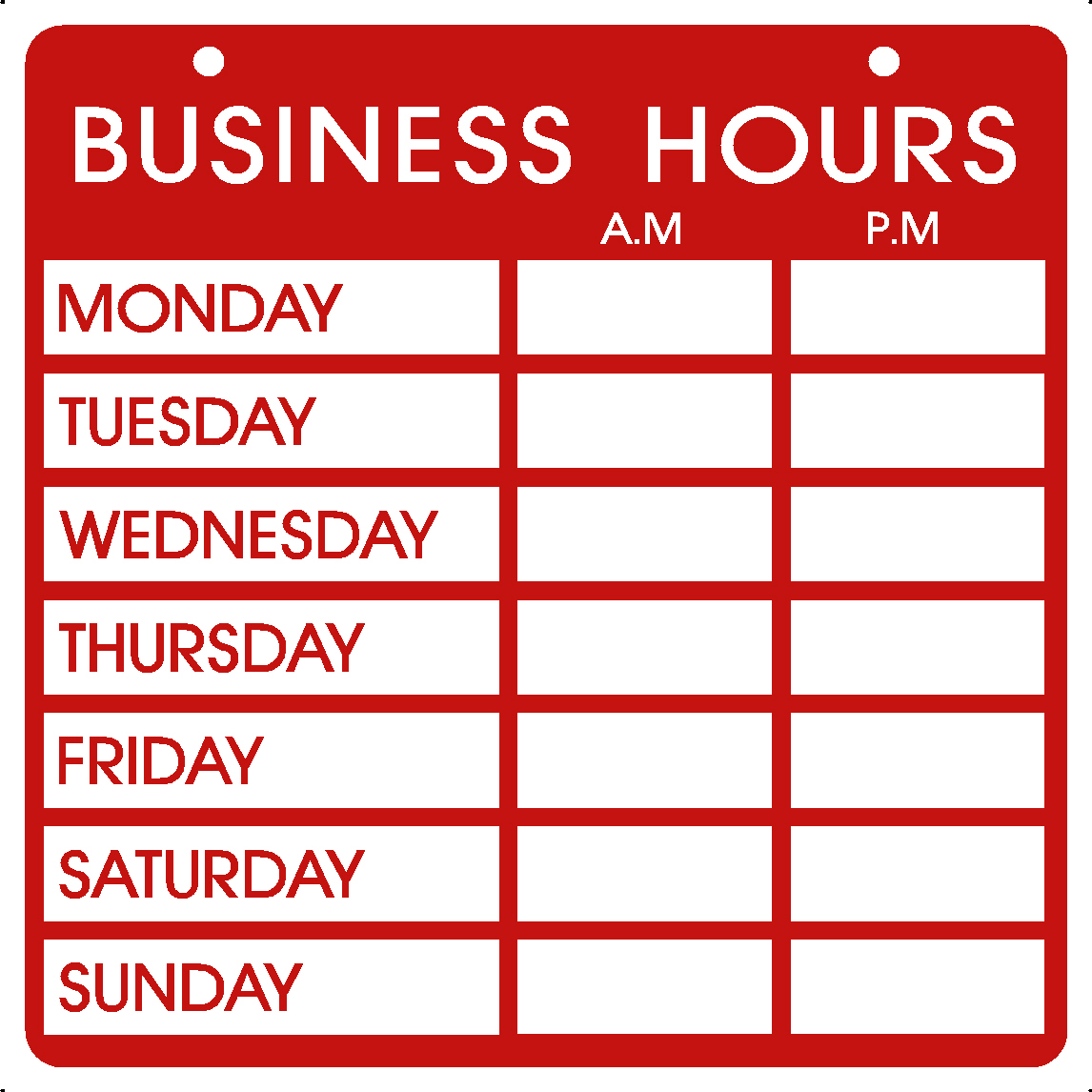 BUSINESS HOURS