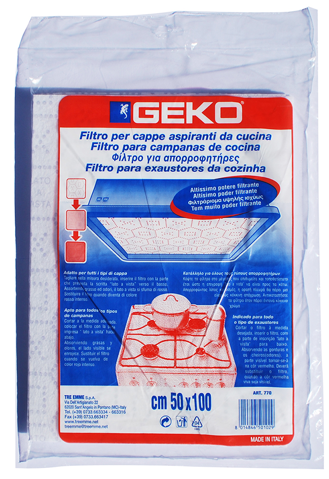 GEKO HOOD EXTRACTOR FILTER 50X100CM