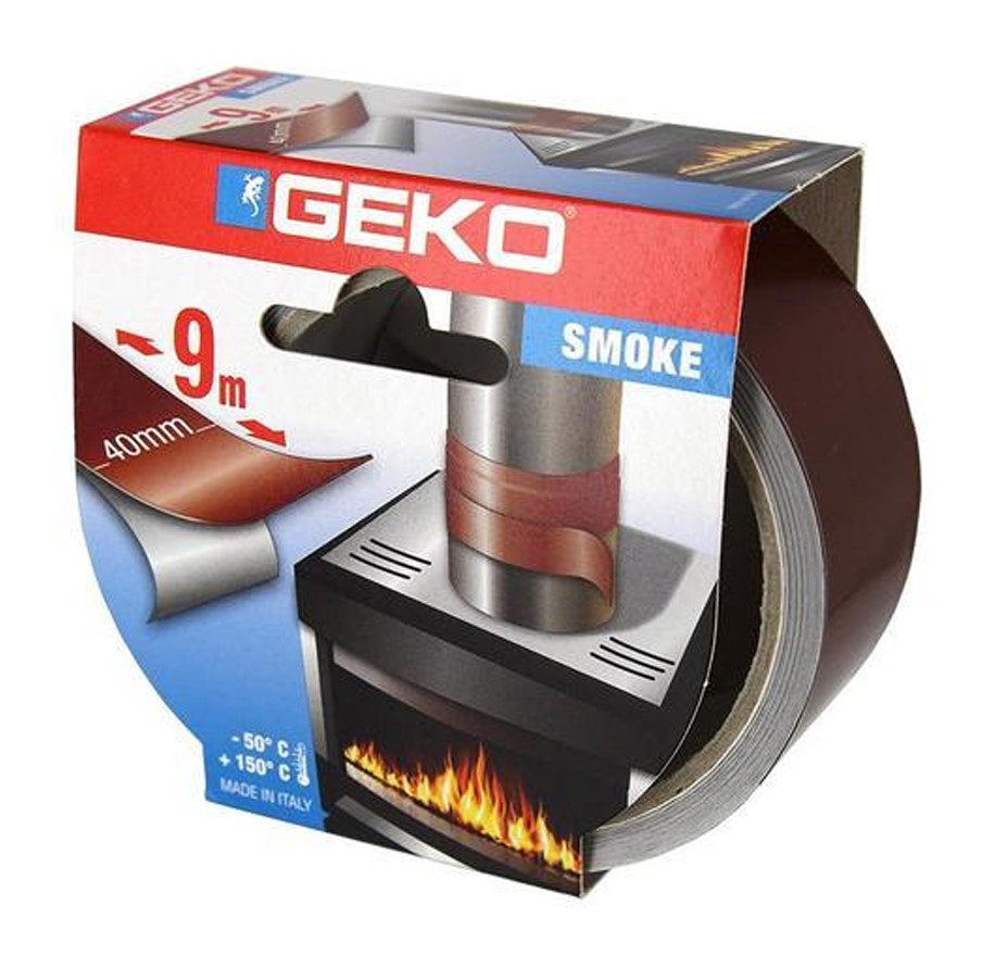 GEKO SMOKE ALUMINIUM TAPE 40MMX9M BROWN