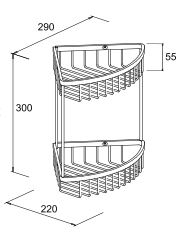 ALU CORNER CADDY DOUBLE