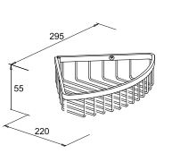 ALU CORNER CADDY 29X21X5