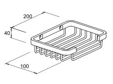 ALU BATH BASKET 20X10X3,5