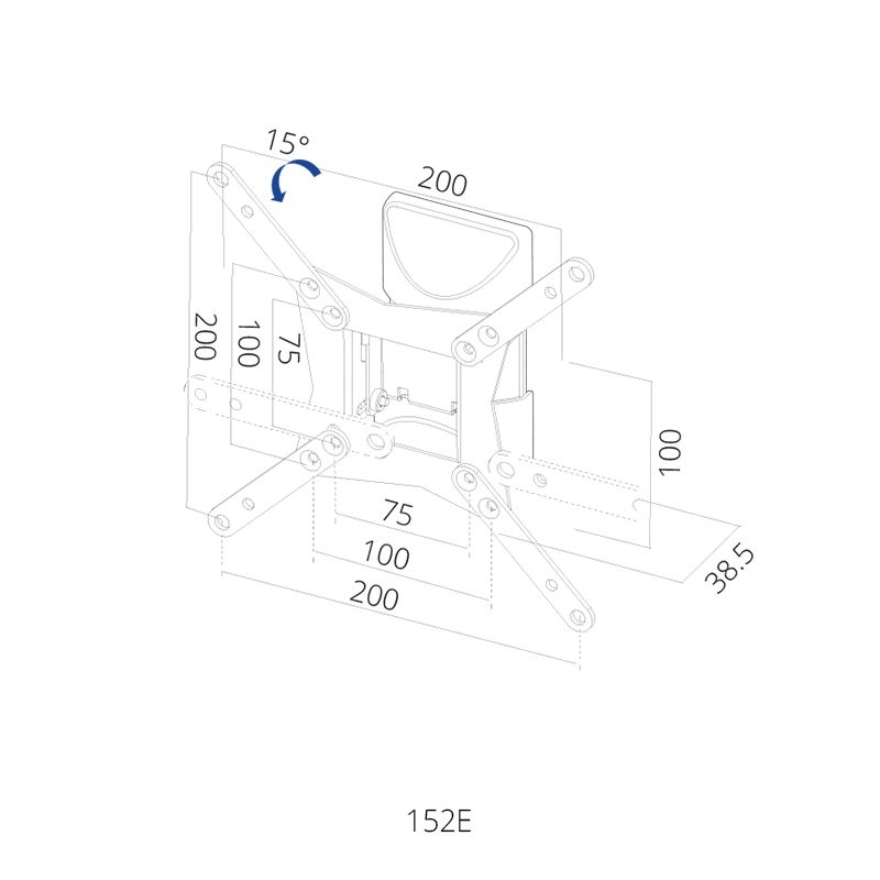 SIH 2 WAY TV MOUNT UP TO 42''/20KG