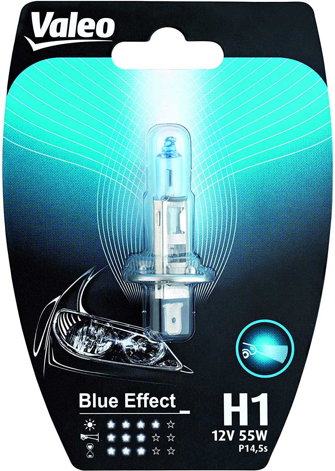 VALEO ΛΑΜΠΑ H1 BLUE EFFECT 12V 55W BLISTER x 1