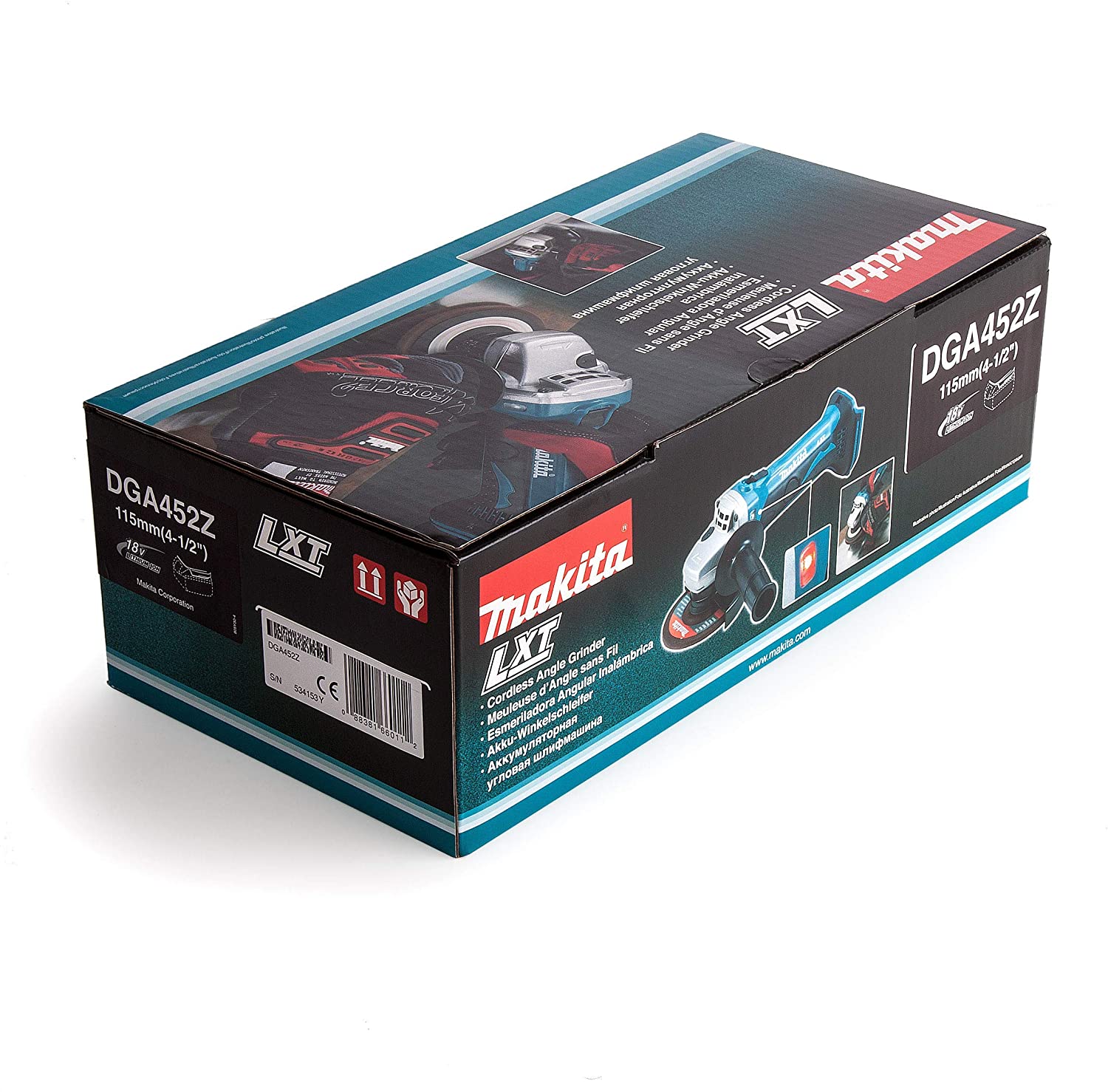 MAKITA DGA452Z ANGLE GRINDER 115MM 18V - NO BATTERY INCLUDED