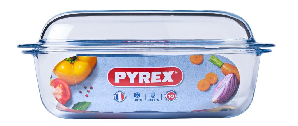 PYREX 465A000 ESSENTIALS GLASS RECTANGULAR CASSEROLE 3L + 1,5L