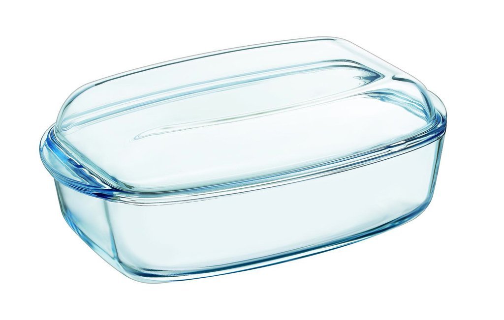 PYREX 466A000 ESSENTIALS GLASS RECTANGULAR CASSEROLE 4,3L + 2,2L