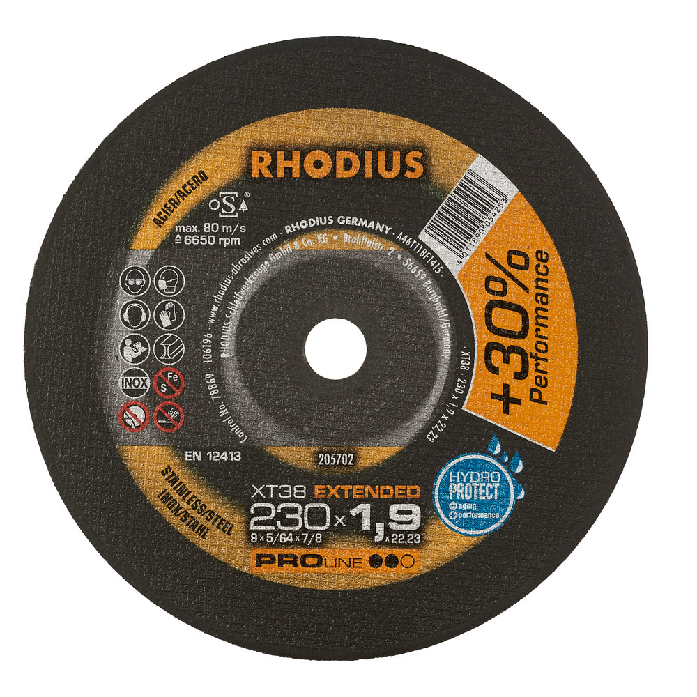 RHODIUS DISC XT38 230X1,9MM CUTTING S/S