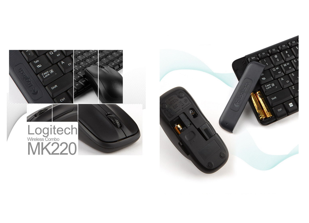 LOGITECH MK220 WIRLESS COMBO KEYBOARD AND MOUSE US