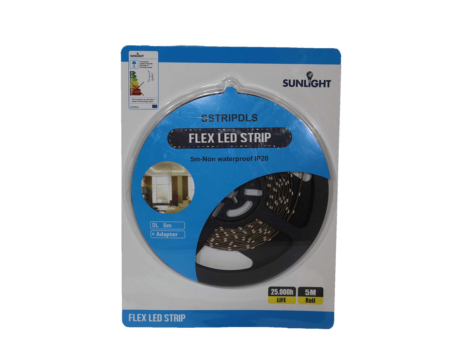 SUNLIGHT LED 4.8W/M FLEXIBLE STRIP 5-METER SET 6000K