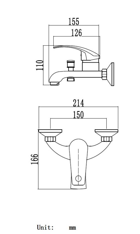 PLUIE DENVER BATH MIXER