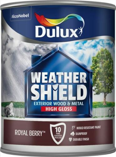 DULUX RE ΒΑΣΙΛΙΚΟ ΜΟΥΡΟ WEATHERSHIELD ΕΞΩΤΕΡΙΚΟΥ ΧΩΡΟΥ ΥΨΗΛΟ ΓΥΑΛΙΣΜΑ 750ML