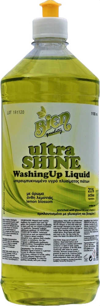 ULTRA SHINE WASHING UP LIQUID 1100ML